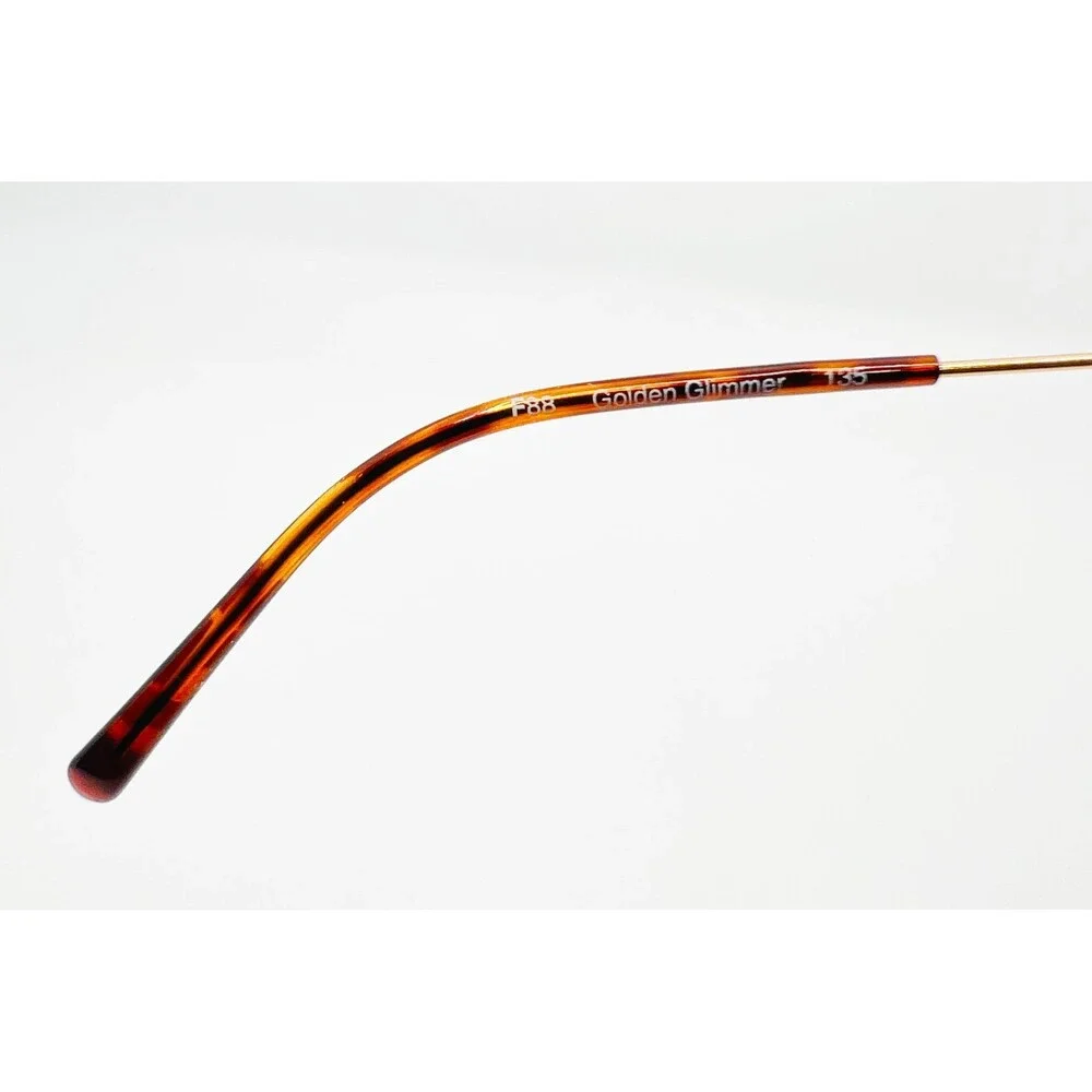 Fendi Eyeglasses Womens Gold Oval Frames F88 Golden Glimmer 48-18-135